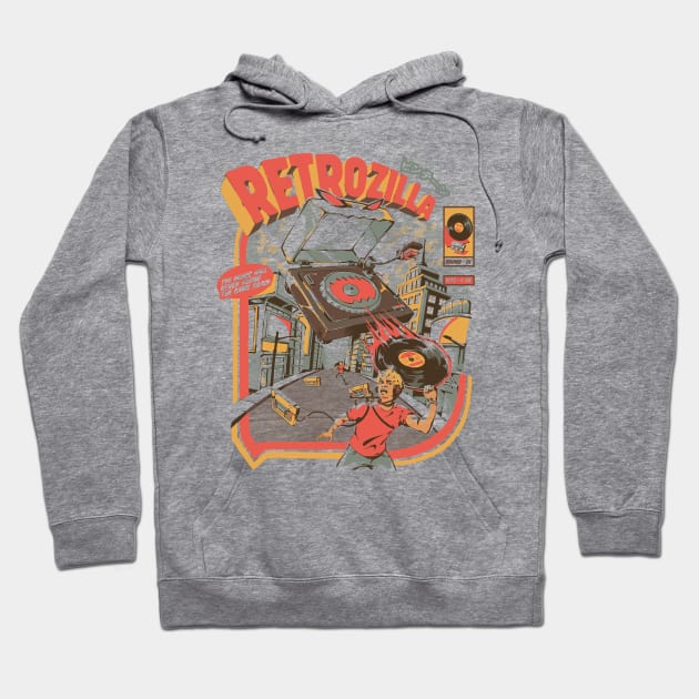 Retro Soundzilla Hoodie by Ilustrata